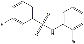 N-(2-bromophenyl)-3-fluorobenzenesulfonamide 结构式