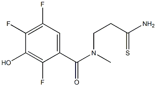 N-(2-carbamothioylethyl)-2,4,5-trifluoro-3-hydroxy-N-methylbenzamide 结构式