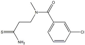 N-(2-carbamothioylethyl)-3-chloro-N-methylbenzamide 结构式