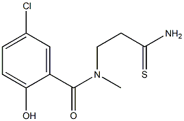 N-(2-carbamothioylethyl)-5-chloro-2-hydroxy-N-methylbenzamide 结构式