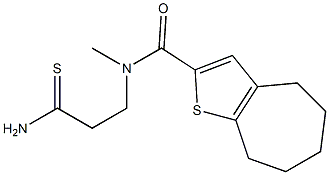 N-(2-carbamothioylethyl)-N-methyl-4H,5H,6H,7H,8H-cyclohepta[b]thiophene-2-carboxamide 结构式