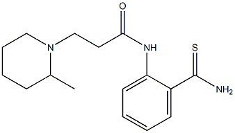 N-(2-carbamothioylphenyl)-3-(2-methylpiperidin-1-yl)propanamide 结构式