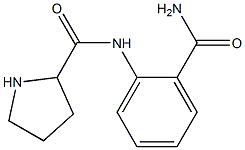N-(2-carbamoylphenyl)pyrrolidine-2-carboxamide 结构式
