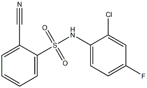 N-(2-chloro-4-fluorophenyl)-2-cyanobenzene-1-sulfonamide 结构式