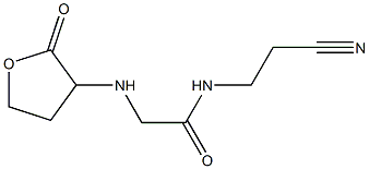 N-(2-cyanoethyl)-2-[(2-oxooxolan-3-yl)amino]acetamide 结构式