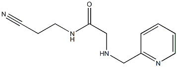 N-(2-cyanoethyl)-2-[(pyridin-2-ylmethyl)amino]acetamide 结构式
