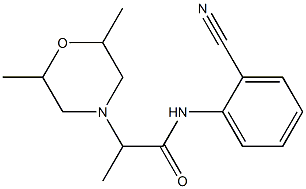 N-(2-cyanophenyl)-2-(2,6-dimethylmorpholin-4-yl)propanamide 结构式