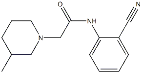 N-(2-cyanophenyl)-2-(3-methylpiperidin-1-yl)acetamide 结构式