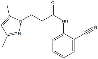 N-(2-cyanophenyl)-3-(3,5-dimethyl-1H-pyrazol-1-yl)propanamide 结构式