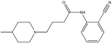 N-(2-cyanophenyl)-4-(4-methylpiperidin-1-yl)butanamide 结构式