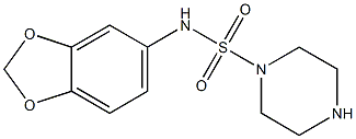 N-(2H-1,3-benzodioxol-5-yl)piperazine-1-sulfonamide 结构式