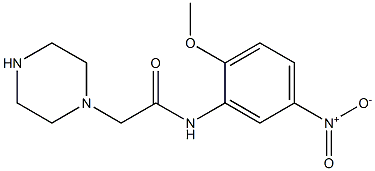 N-(2-methoxy-5-nitrophenyl)-2-(piperazin-1-yl)acetamide 结构式