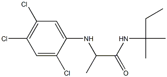 N-(2-methylbutan-2-yl)-2-[(2,4,5-trichlorophenyl)amino]propanamide 结构式