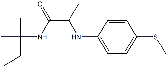 N-(2-methylbutan-2-yl)-2-{[4-(methylsulfanyl)phenyl]amino}propanamide 结构式