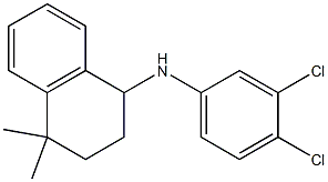 N-(3,4-dichlorophenyl)-4,4-dimethyl-1,2,3,4-tetrahydronaphthalen-1-amine 结构式