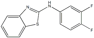 N-(3,4-difluorophenyl)-1,3-benzothiazol-2-amine 结构式