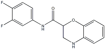 N-(3,4-difluorophenyl)-3,4-dihydro-2H-1,4-benzoxazine-2-carboxamide 结构式