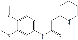 N-(3,4-dimethoxyphenyl)-2-(piperidin-2-yl)acetamide 结构式