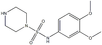 N-(3,4-dimethoxyphenyl)piperazine-1-sulfonamide 结构式