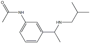 N-(3-{1-[(2-methylpropyl)amino]ethyl}phenyl)acetamide 结构式