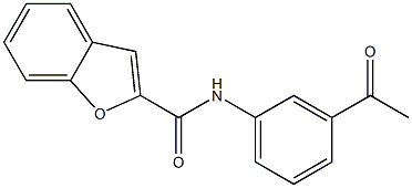 N-(3-acetylphenyl)-1-benzofuran-2-carboxamide 结构式