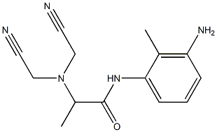 N-(3-amino-2-methylphenyl)-2-[bis(cyanomethyl)amino]propanamide 结构式