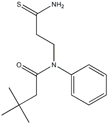 N-(3-amino-3-thioxopropyl)-3,3-dimethyl-N-phenylbutanamide 结构式