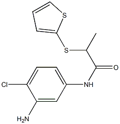 N-(3-amino-4-chlorophenyl)-2-(thiophen-2-ylsulfanyl)propanamide 结构式