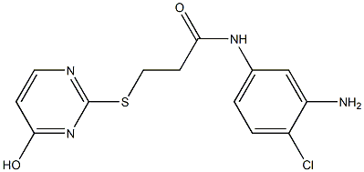 N-(3-amino-4-chlorophenyl)-3-[(4-hydroxypyrimidin-2-yl)sulfanyl]propanamide 结构式