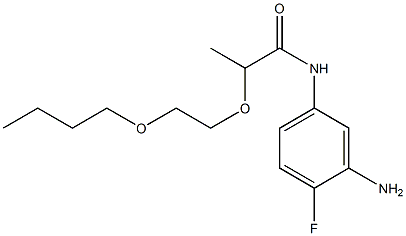 N-(3-amino-4-fluorophenyl)-2-(2-butoxyethoxy)propanamide 结构式