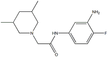 N-(3-amino-4-fluorophenyl)-2-(3,5-dimethylpiperidin-1-yl)acetamide 结构式