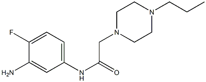 N-(3-amino-4-fluorophenyl)-2-(4-propylpiperazin-1-yl)acetamide 结构式