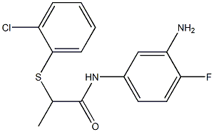 N-(3-amino-4-fluorophenyl)-2-[(2-chlorophenyl)sulfanyl]propanamide 结构式