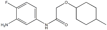 N-(3-amino-4-fluorophenyl)-2-[(4-methylcyclohexyl)oxy]acetamide 结构式