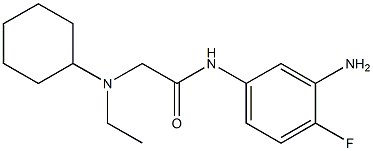 N-(3-amino-4-fluorophenyl)-2-[cyclohexyl(ethyl)amino]acetamide 结构式