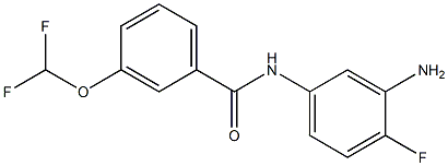 N-(3-amino-4-fluorophenyl)-3-(difluoromethoxy)benzamide 结构式