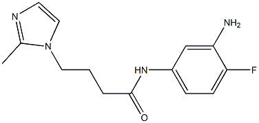 N-(3-amino-4-fluorophenyl)-4-(2-methyl-1H-imidazol-1-yl)butanamide 结构式