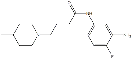 N-(3-amino-4-fluorophenyl)-4-(4-methylpiperidin-1-yl)butanamide 结构式