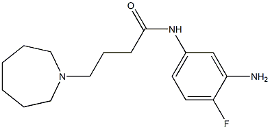 N-(3-amino-4-fluorophenyl)-4-azepan-1-ylbutanamide 结构式