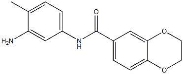 N-(3-amino-4-methylphenyl)-2,3-dihydro-1,4-benzodioxine-6-carboxamide 结构式