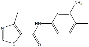 N-(3-amino-4-methylphenyl)-4-methyl-1,3-thiazole-5-carboxamide 结构式