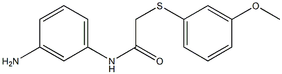 N-(3-aminophenyl)-2-[(3-methoxyphenyl)sulfanyl]acetamide 结构式