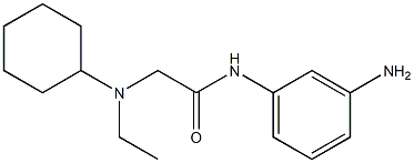 N-(3-aminophenyl)-2-[cyclohexyl(ethyl)amino]acetamide 结构式