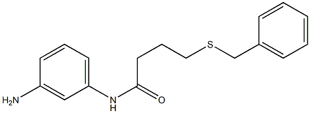 N-(3-aminophenyl)-4-(benzylsulfanyl)butanamide 结构式