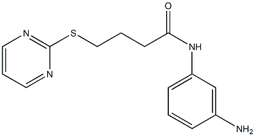 N-(3-aminophenyl)-4-(pyrimidin-2-ylsulfanyl)butanamide 结构式