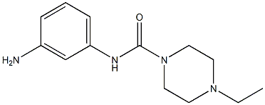 N-(3-aminophenyl)-4-ethylpiperazine-1-carboxamide 结构式