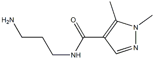 N-(3-aminopropyl)-1,5-dimethyl-1H-pyrazole-4-carboxamide 结构式