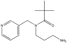 N-(3-aminopropyl)-2,2-dimethyl-N-(pyridin-3-ylmethyl)propanamide 结构式