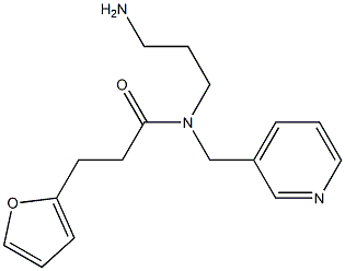 N-(3-aminopropyl)-3-(furan-2-yl)-N-(pyridin-3-ylmethyl)propanamide 结构式