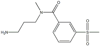 N-(3-aminopropyl)-3-methanesulfonyl-N-methylbenzamide 结构式